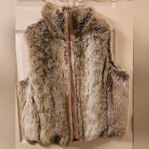 Weatherproof Vest Reversible Sleeveless Jacket Faux Fur